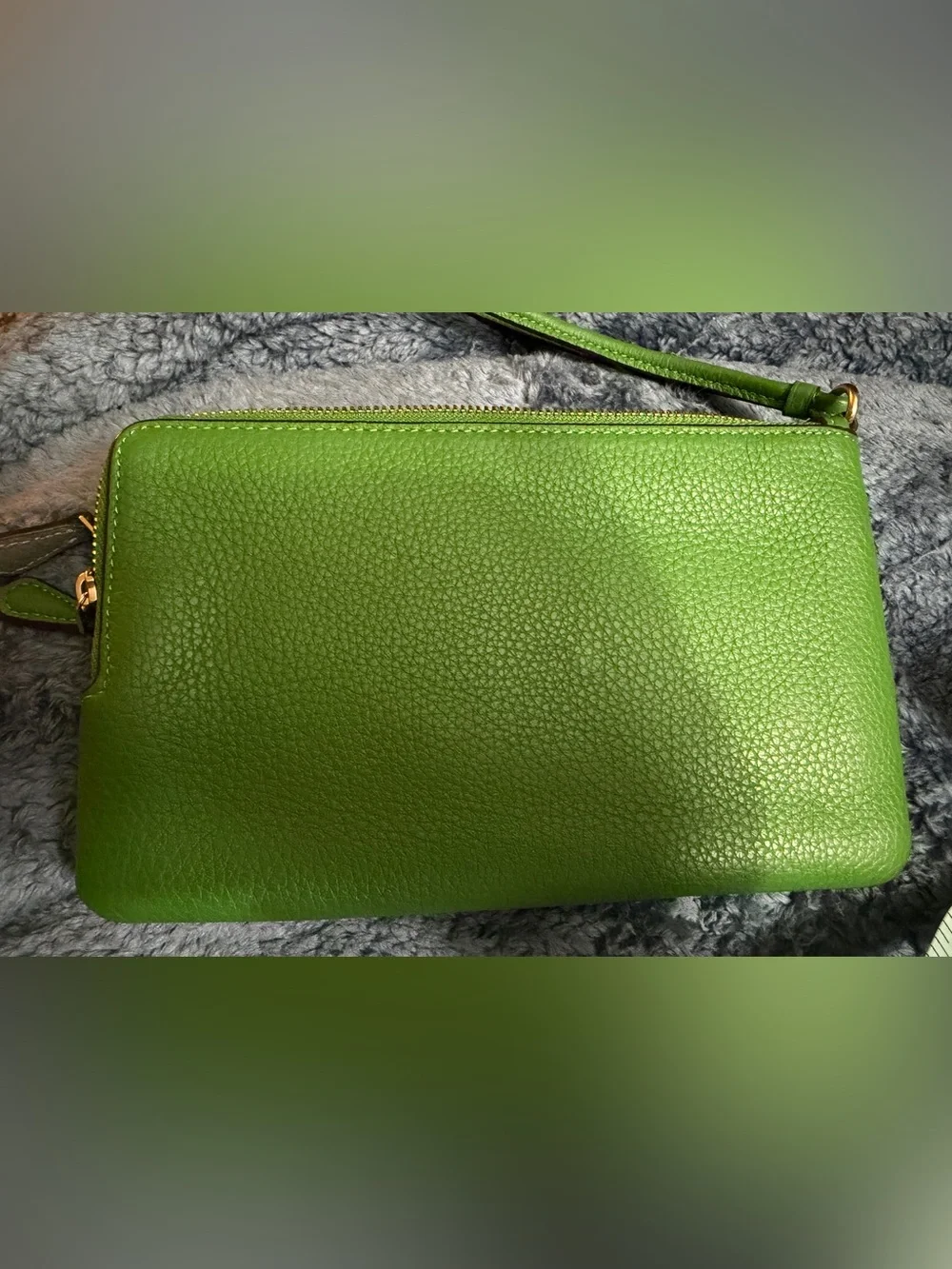 Coach Double Zip Wallet in Colorblock Pebbled Leather (Style C7368)